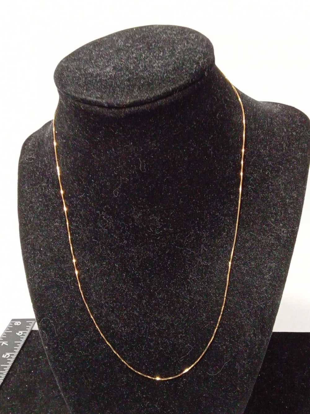 14k yellow gold petite box chain necklace 1.0g spring ring classic clasp